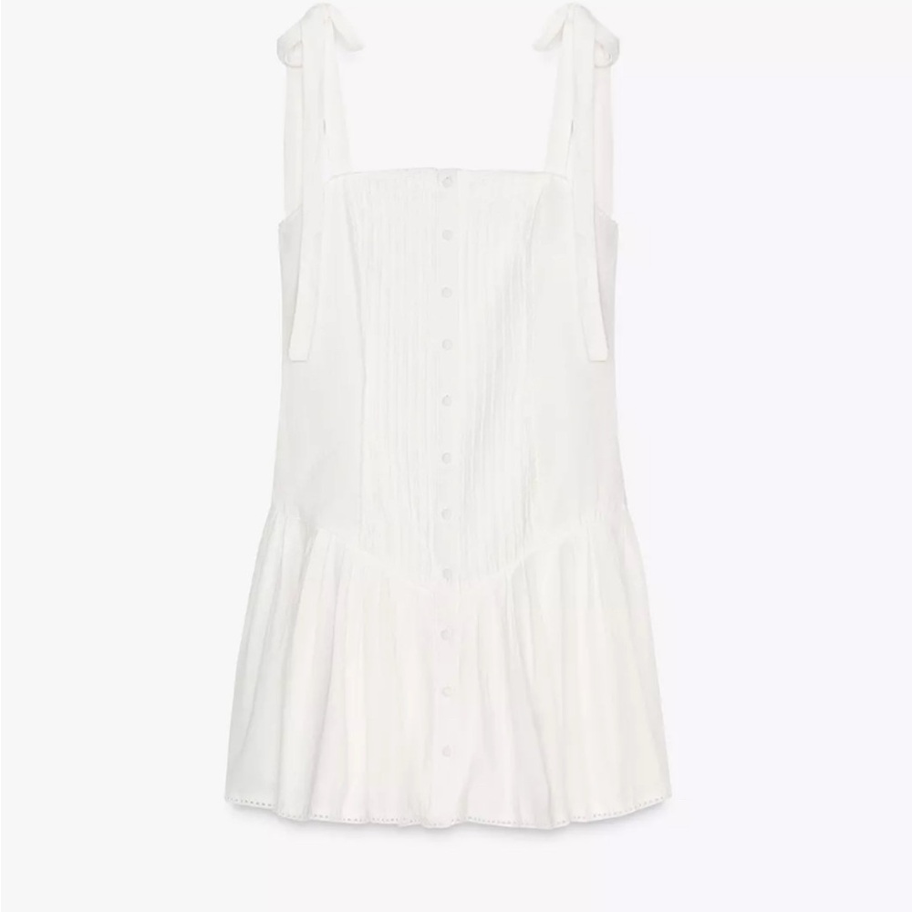 NEW Zara Smocked and Pleated Short Dress